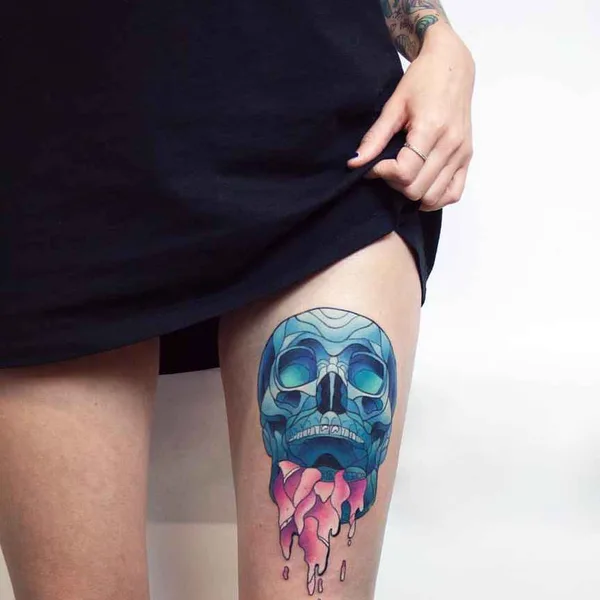 Graphic tattoo by Alisa Tesla in Saint Petersburg