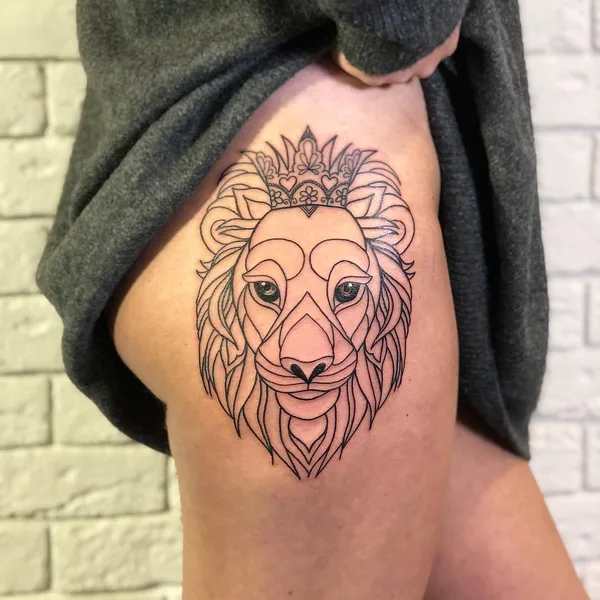 Linework tattoo by Kseniia Brykalova in Moscow