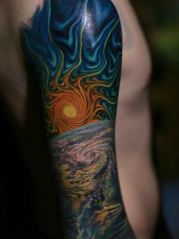 color surrealism tatuaje en full sleeve #7258 | Tatuador Ника Самарина