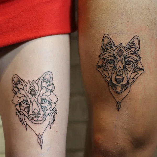 Linework tattoo by Kseniia Brykalova in Moscow