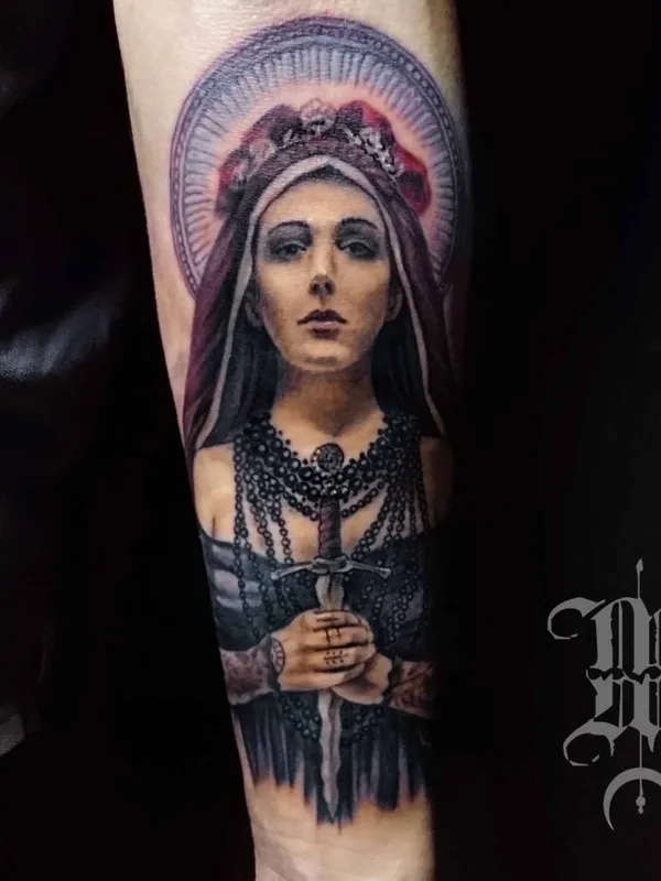 male color realism 纹身 在 forearm #13199 | 纹身师 Наталья Комарова