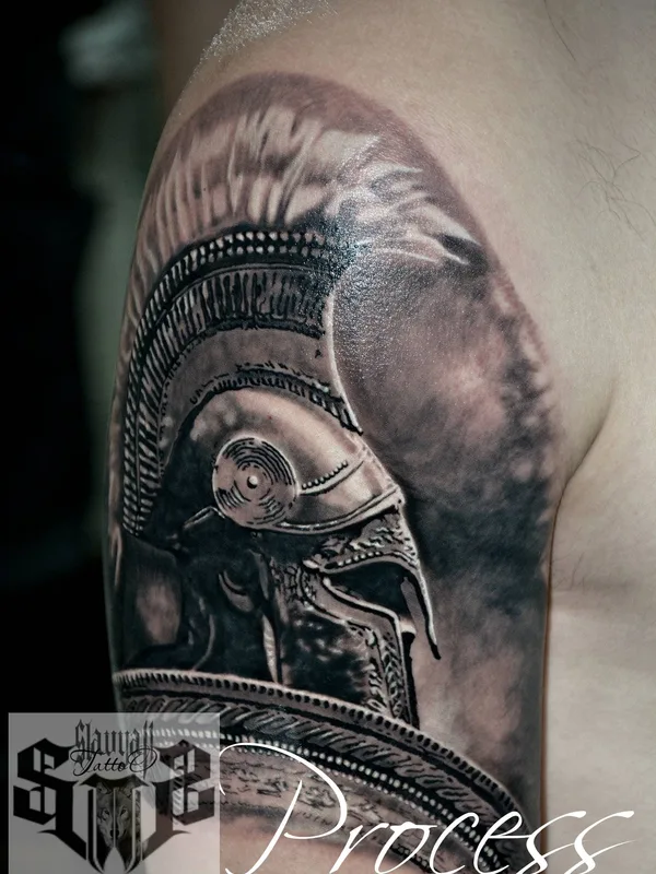 black and grey black and grey татуировка на shoulder #25997 | Тату мастер Вячеслав