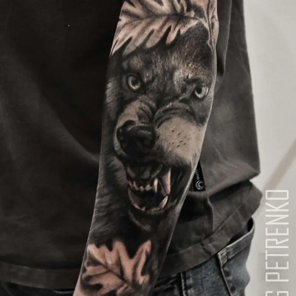 Linework tattoo by Петренко Олег in Moscow