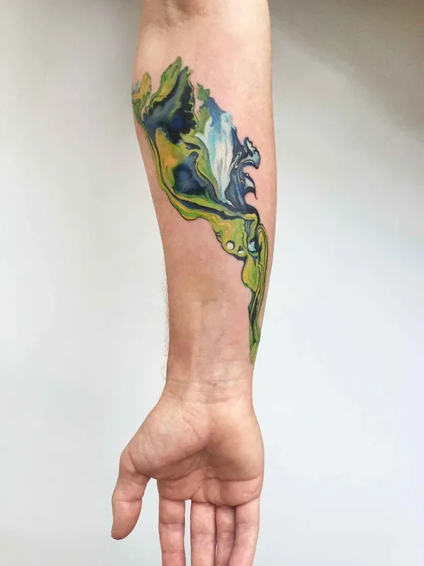 Акварель tattoo by Amanda Wachob in New York City