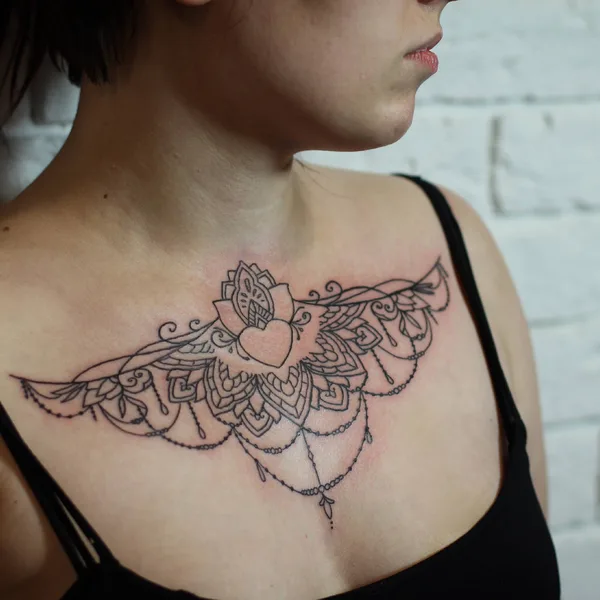 Linework tattoo by Kseniia Brykalova in Moscow