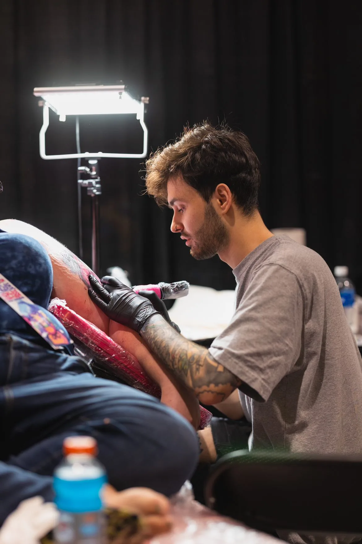 Neon pink in the black-and-grey world of Ruslan Millinhton's tattoos - image 1