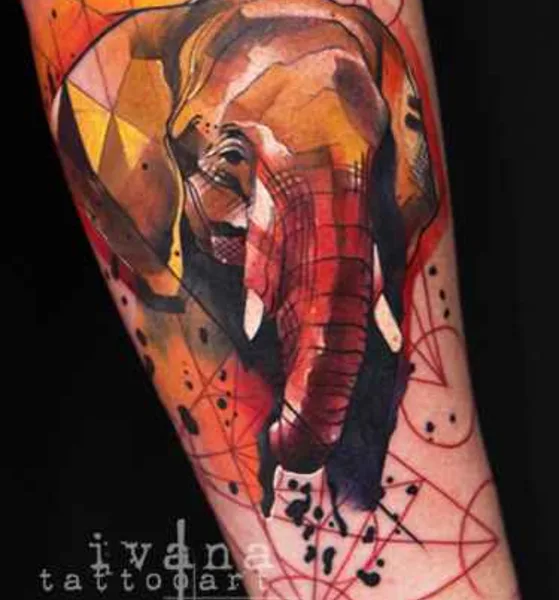 Watercolor tattoo by Ivana Belakova in Los Angeles