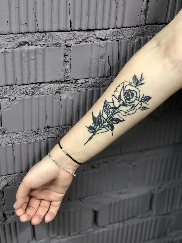 black sketch татуировка на forearm #27243 | Тату мастер Kseniia Brykalova