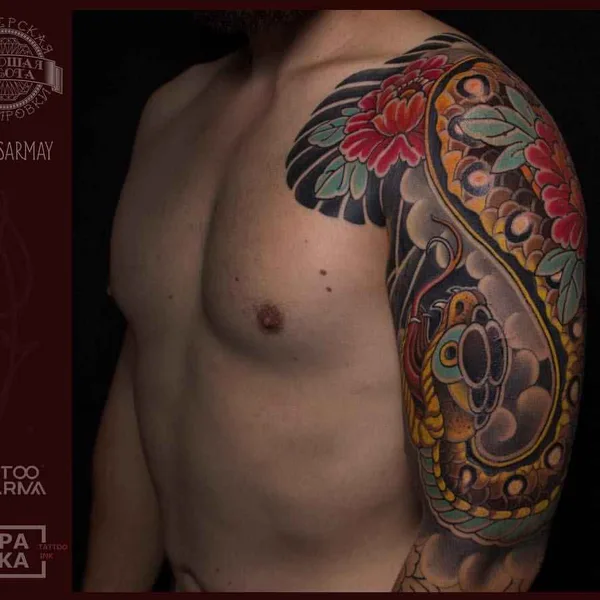 Oriental tattoo by Эдуард Сармаев in Казань