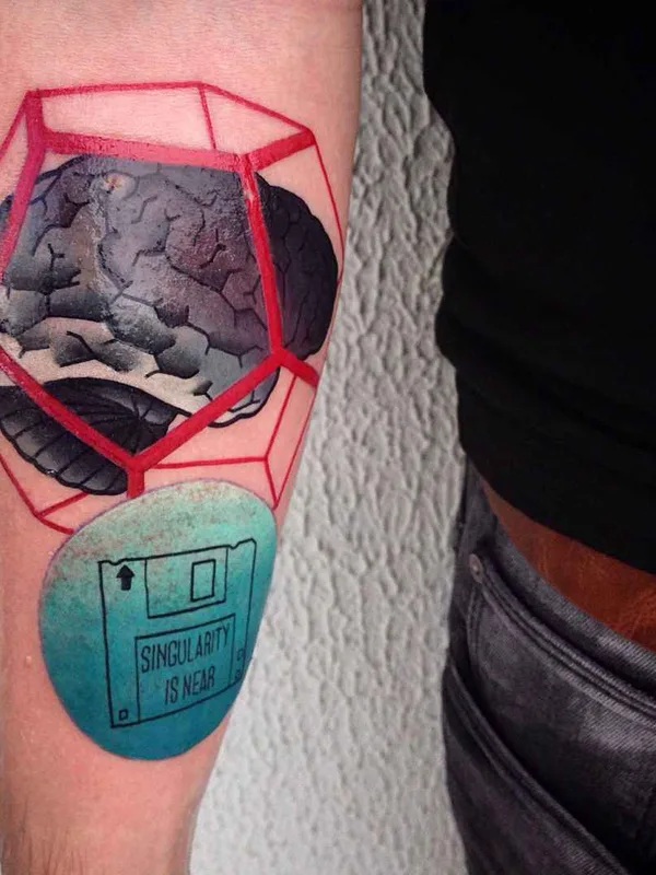 color geometric tattoo on forearm #11363 | Tattoo Artist Югин Жёстко