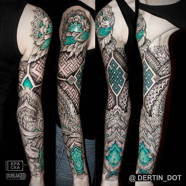 Ornamental tattoo by Дёртин Антон in Тольятти