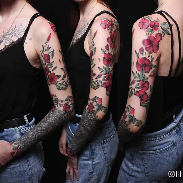 Watercolor tattoo by RED_LENARA in Казань