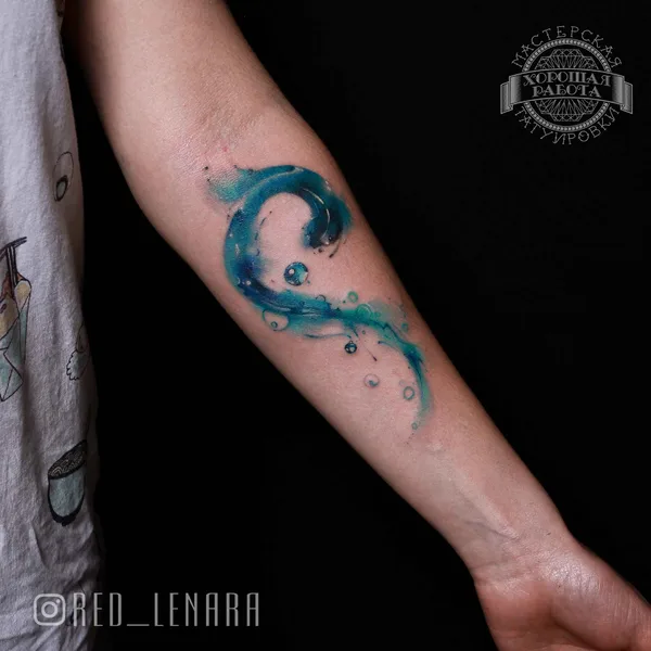 Watercolor tattoo by RED_LENARA in Казань