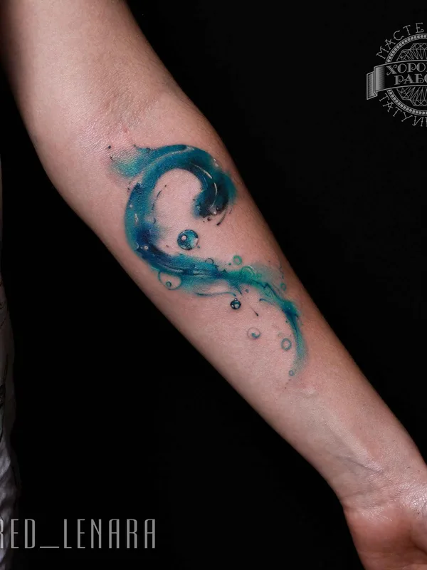 color watercolor Tatuaggio su forearm #11200 | Tatuatore RED_LENARA
