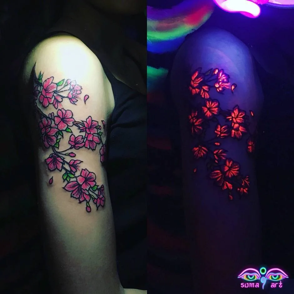 Tattoo artist Soma Art, glow tattoo, UV tattoo, fluorescent, Blacklight tattoo | Ukraine