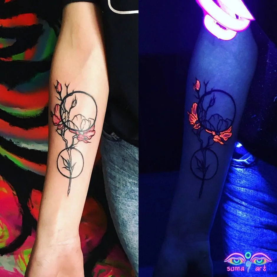 Tattoo artist Soma Art, glow tattoo, UV tattoo, fluorescent, Blacklight tattoo | Ukraine