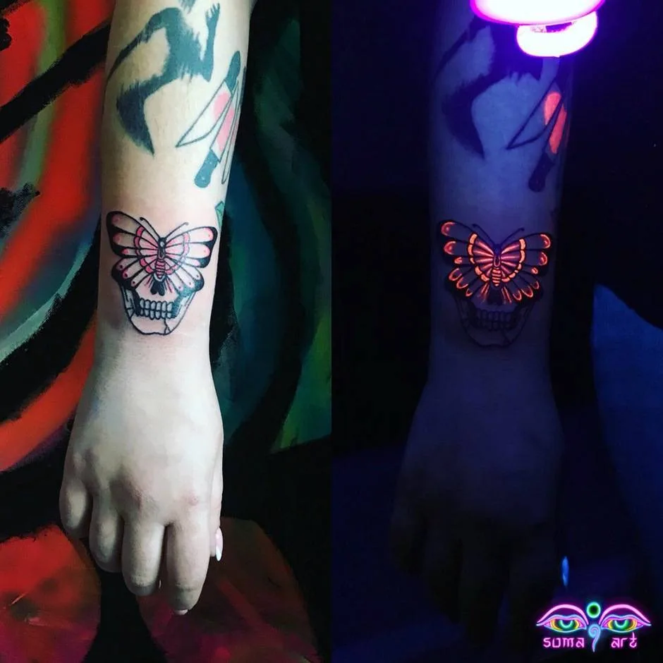 Tattoo artist Soma Art, glow tattoo, UV tattoo, fluorescent, Blacklight tattoo | Ukraine