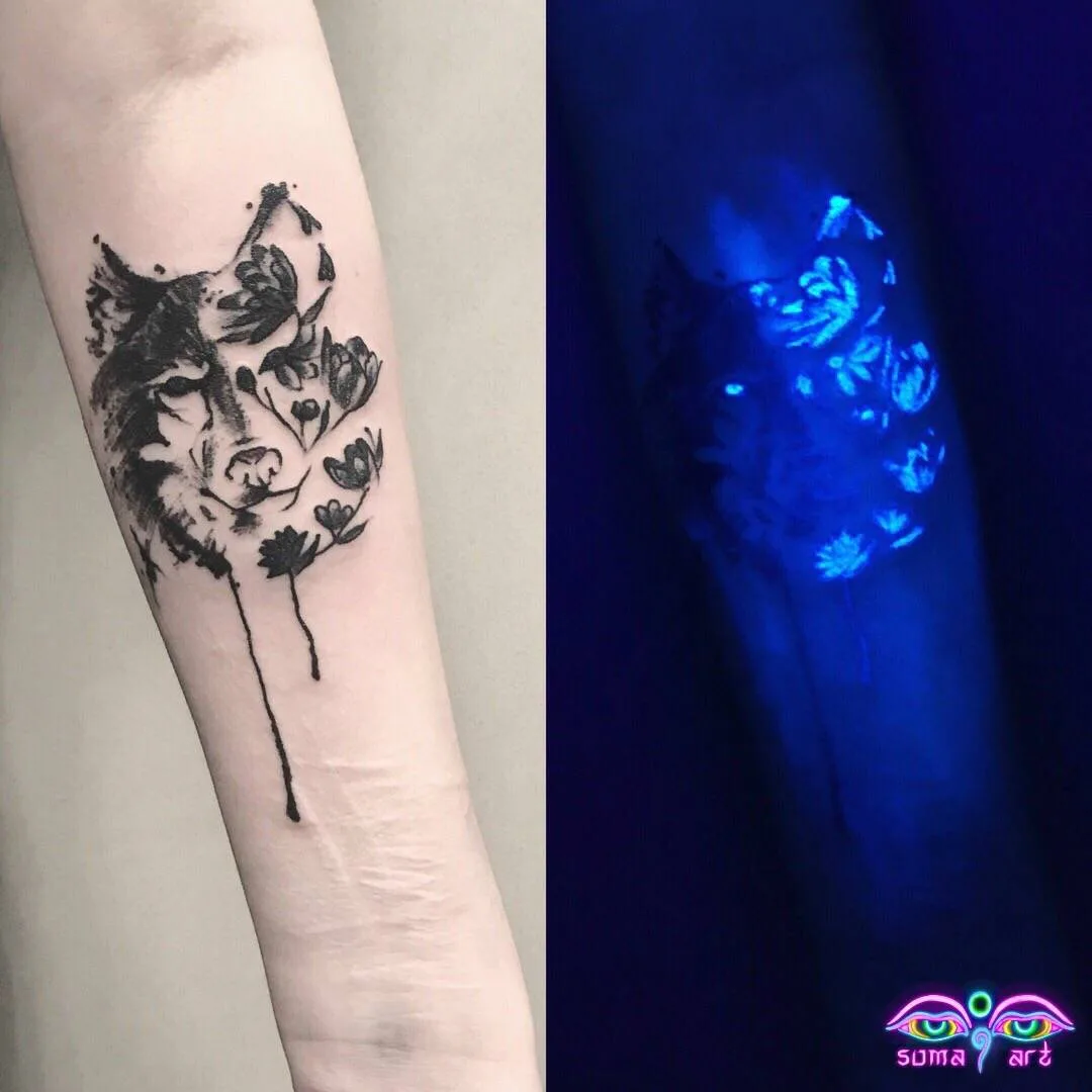 Tattoo artist Soma Art, glow tattoo, UV tattoo, fluorescent, Blacklight tattoo | Ukraine