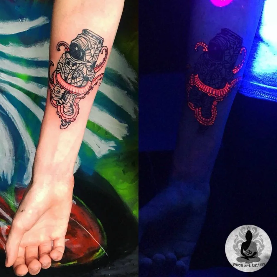 Tattoo artist Soma Art, glow tattoo, UV tattoo, fluorescent, Blacklight tattoo | Ukraine