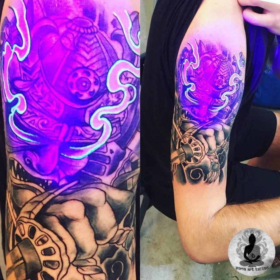 Tattoo artist Soma Art, glow tattoo, UV tattoo, fluorescent, Blacklight tattoo | Ukraine