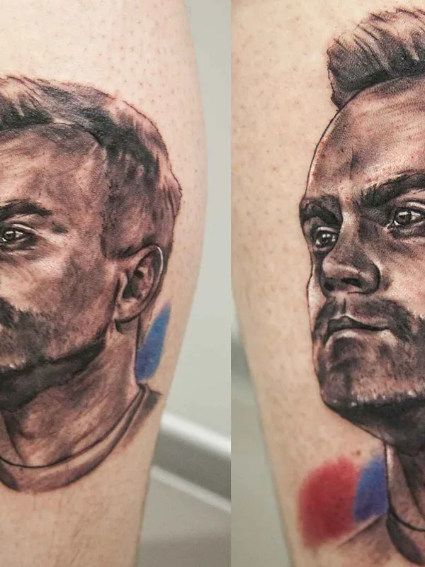 male color realism Tatuaggio su calf #11108 | Tatuatore Юля Боль