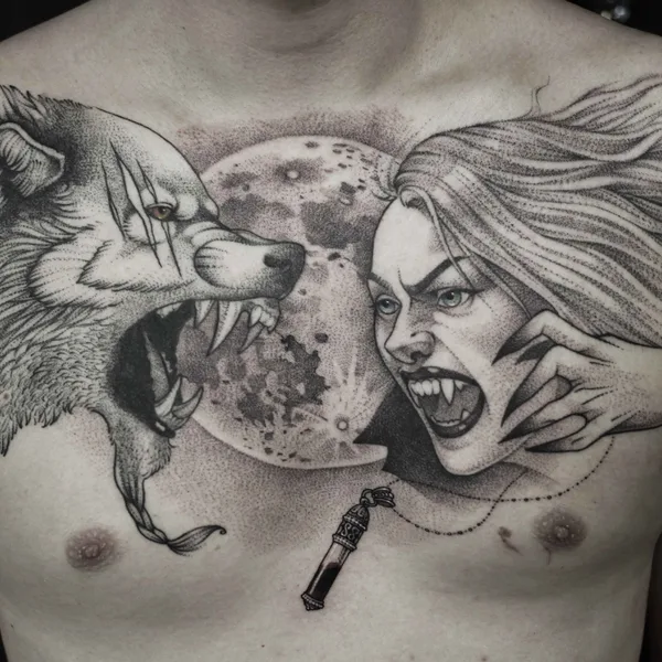 Graphic tattoo by Валерия Тимофеева  in Ижевск