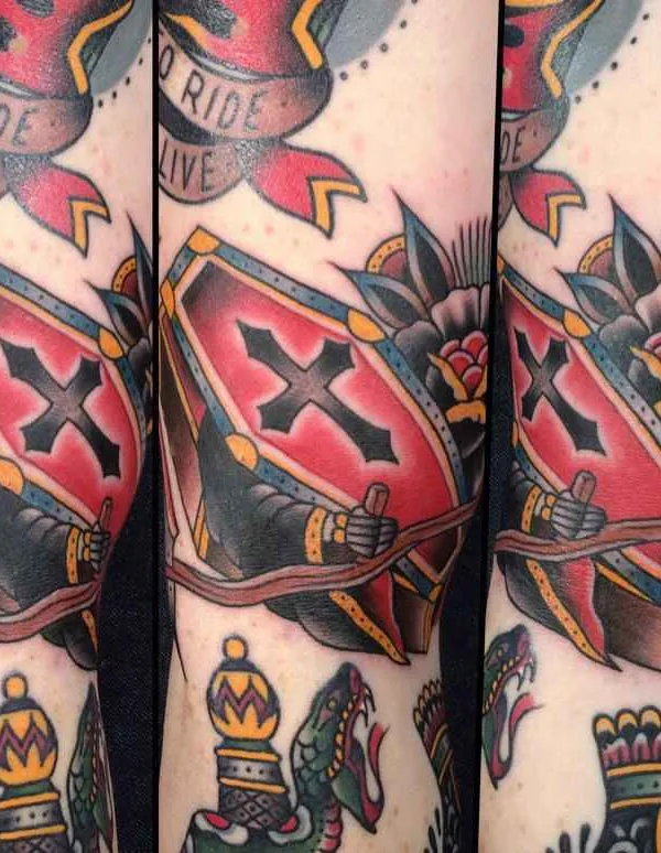 color traditional 纹身 在 forearm #11508 | 纹身师 Алексей Тол