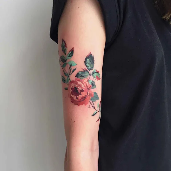 Watercolor tattoo by Amanda Wachob in New York City