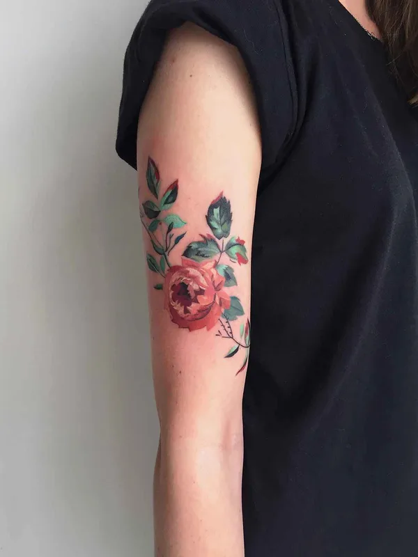 Акварель tattoo by Amanda Wachob in New York City