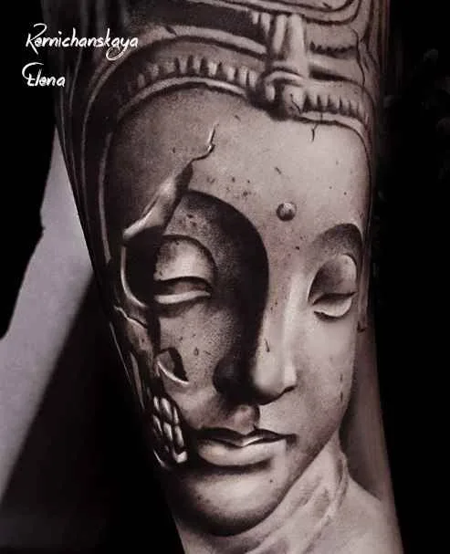 black and grey realism татуировка на forearm #13850 | Тату мастер Елена Керничанская