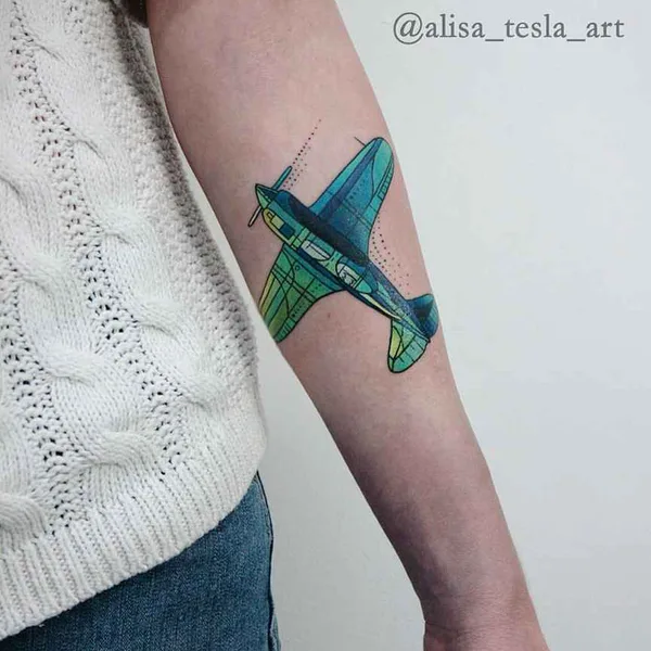 Graphic tattoo by Alisa Tesla in Saint Petersburg