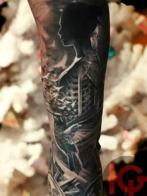 black and grey realism Tatuaggio su forearm #6974 | Tatuatore Иван Юг
