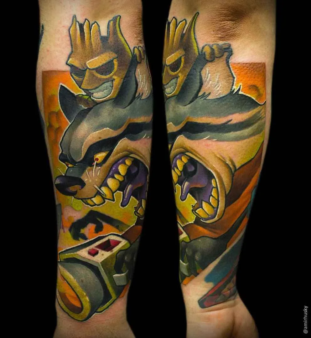 Tattoo artist Amir Husky - color authors new school tattoo | Kazan, Moscow, Russia