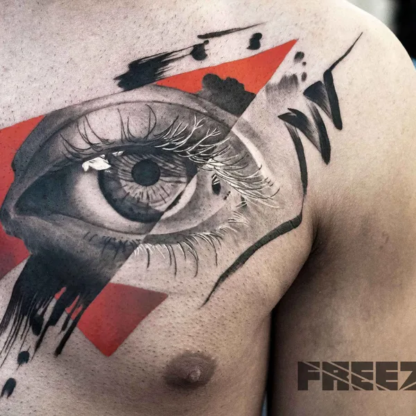 Трэш Полька tattoo by Денис FREEZING Москалев in Краснодар