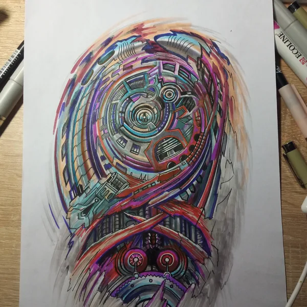 Graphic tattoo by Илья Labyrinth in Moscow