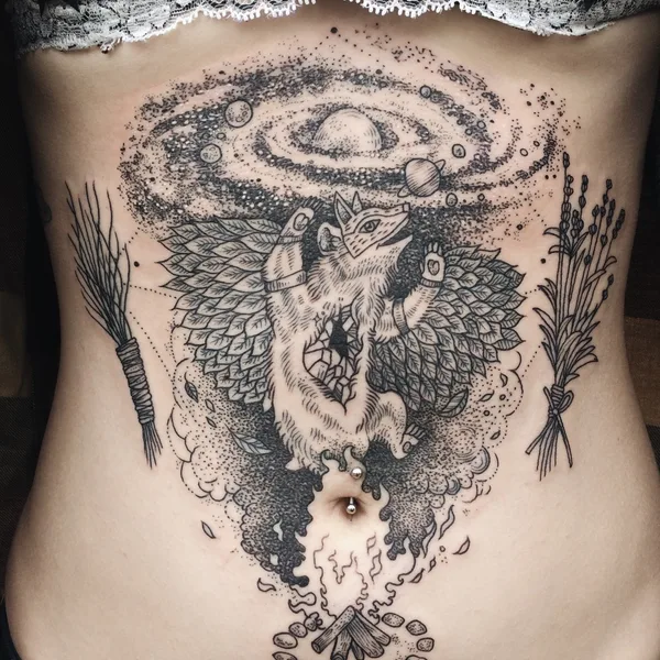 Dotwork tattoo by Pony Reinhardt in New York City