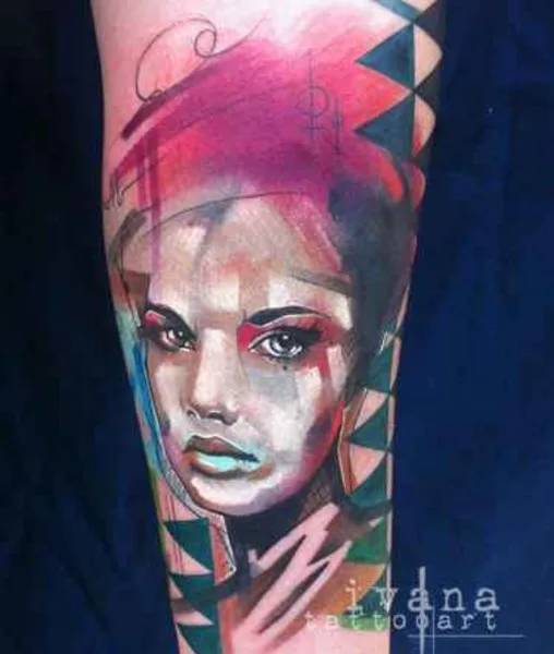 Watercolor tattoo by Ivana Belakova in Los Angeles