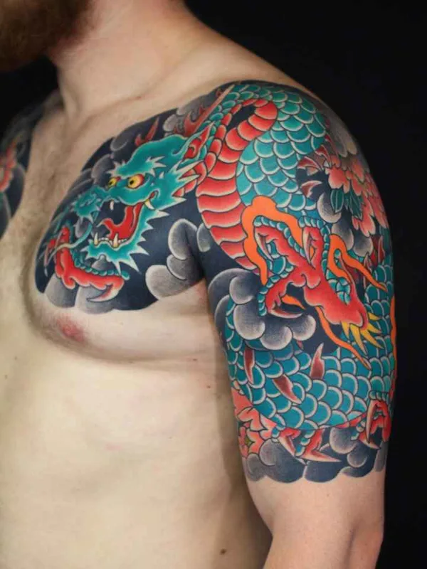 male color japanese tattoo on full sleeve #10920 | Tattoo Artist Сергей Buslay Буслаев