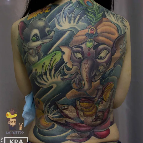 Neo Traditional tattoo by Дави Татумастерян in Краснодар