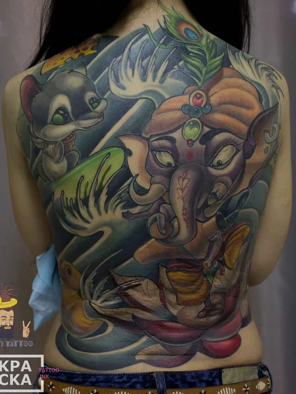 Нео традиционная tattoo by Дави Татумастерян in Краснодар