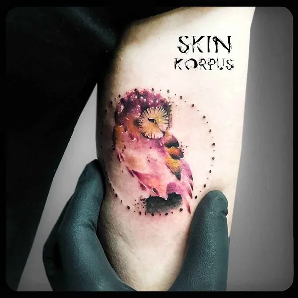Watercolor tattoo by Skin Korpus in Luxembourg