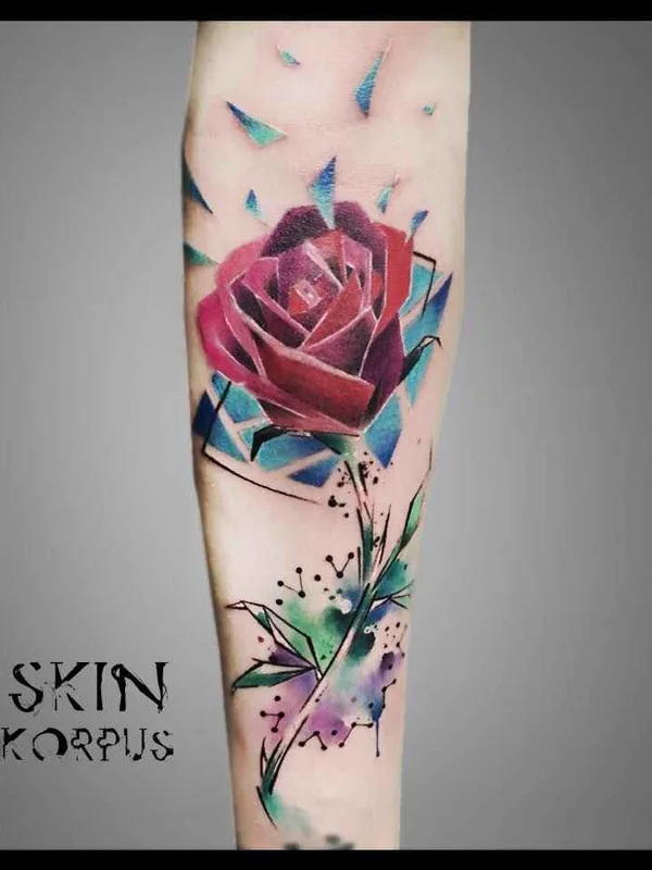 color watercolor татуировка на forearm #15800 | Тату мастер Skin Korpus