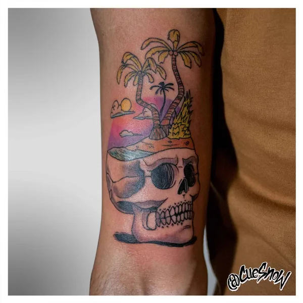 New School tattoo by Luis CuesNow Rangel in Buenos Aires