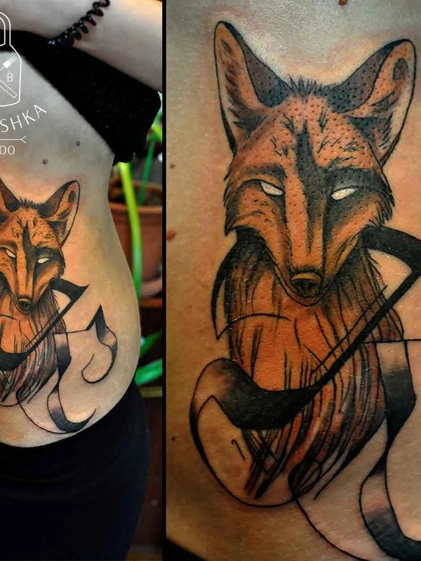 female color illustrative Tatuaggio su side #19381 | Tatuatore Роман