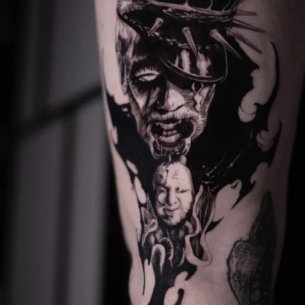 Anime tattoo by Anastasia Toivola in Helsinki