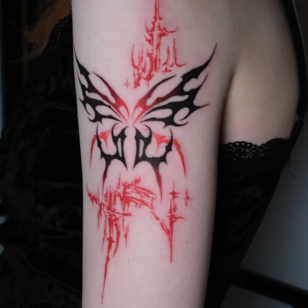 Anime tattoo by Anastasia Toivola in Helsinki