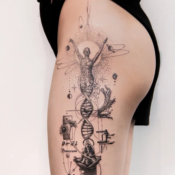 Geometric tattoo by BinkTattooworkshop