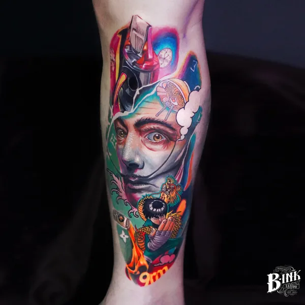 Geometric tattoo by BinkTattooworkshop