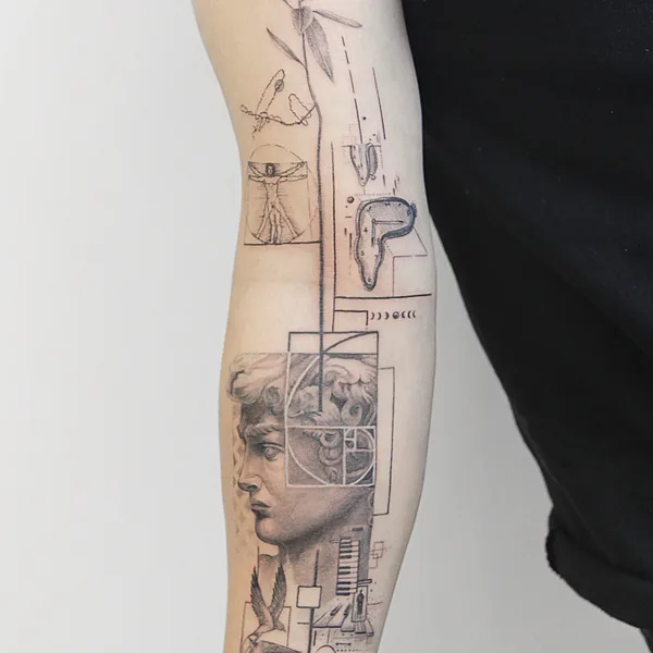Geometric tattoo by BinkTattooworkshop