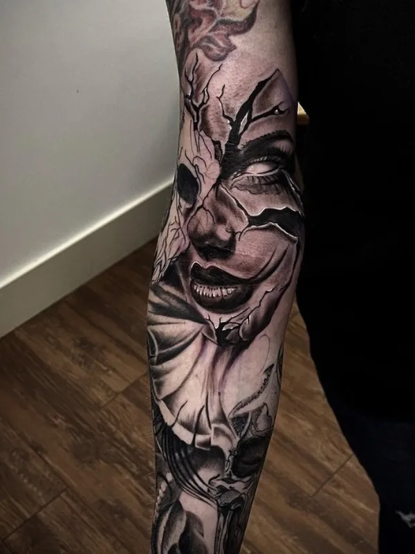 Horror tattoo by Brian Pardy in Abbotsford